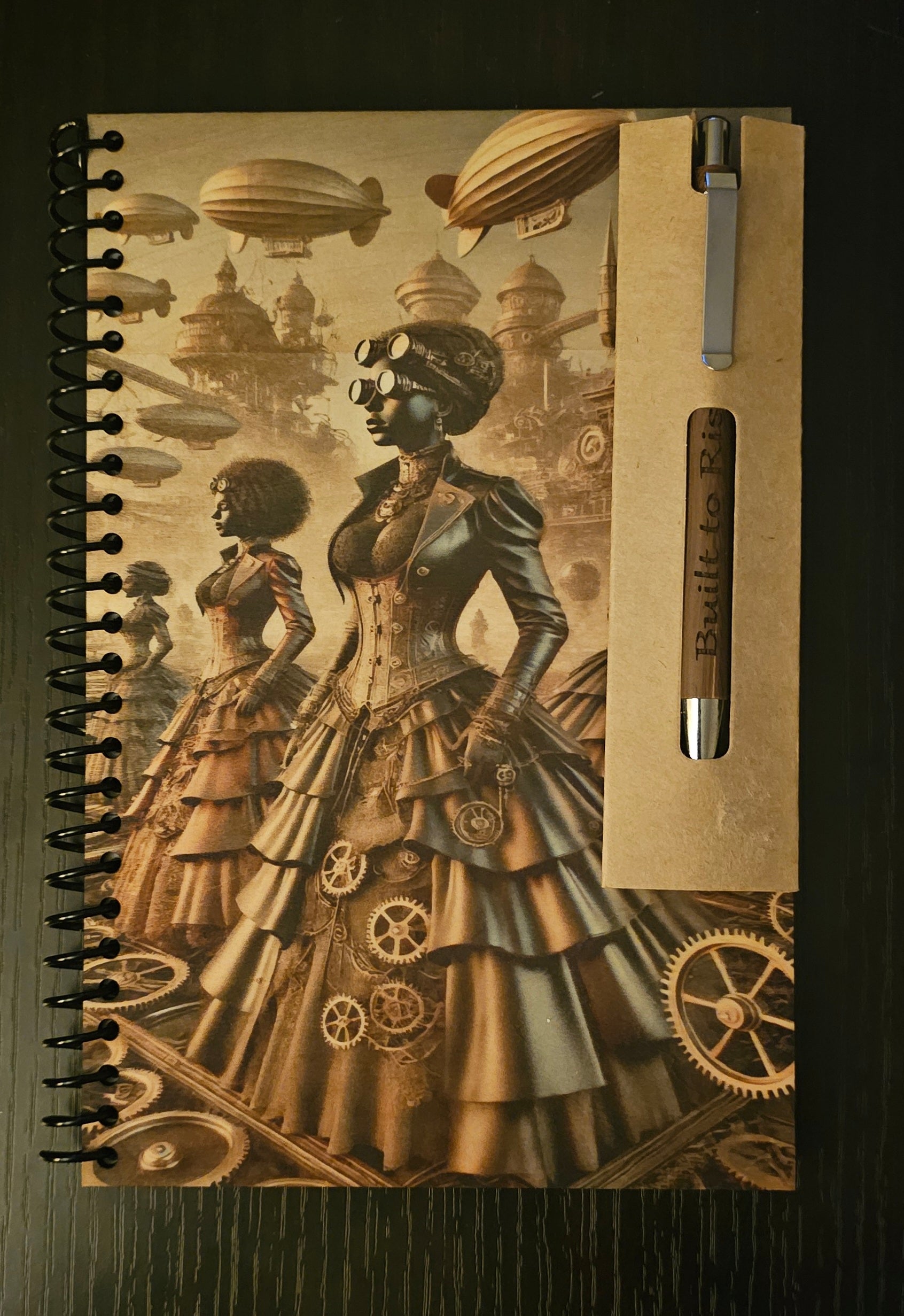 Wood-Covered Notebook & Pen Set (Built to Rise) Women