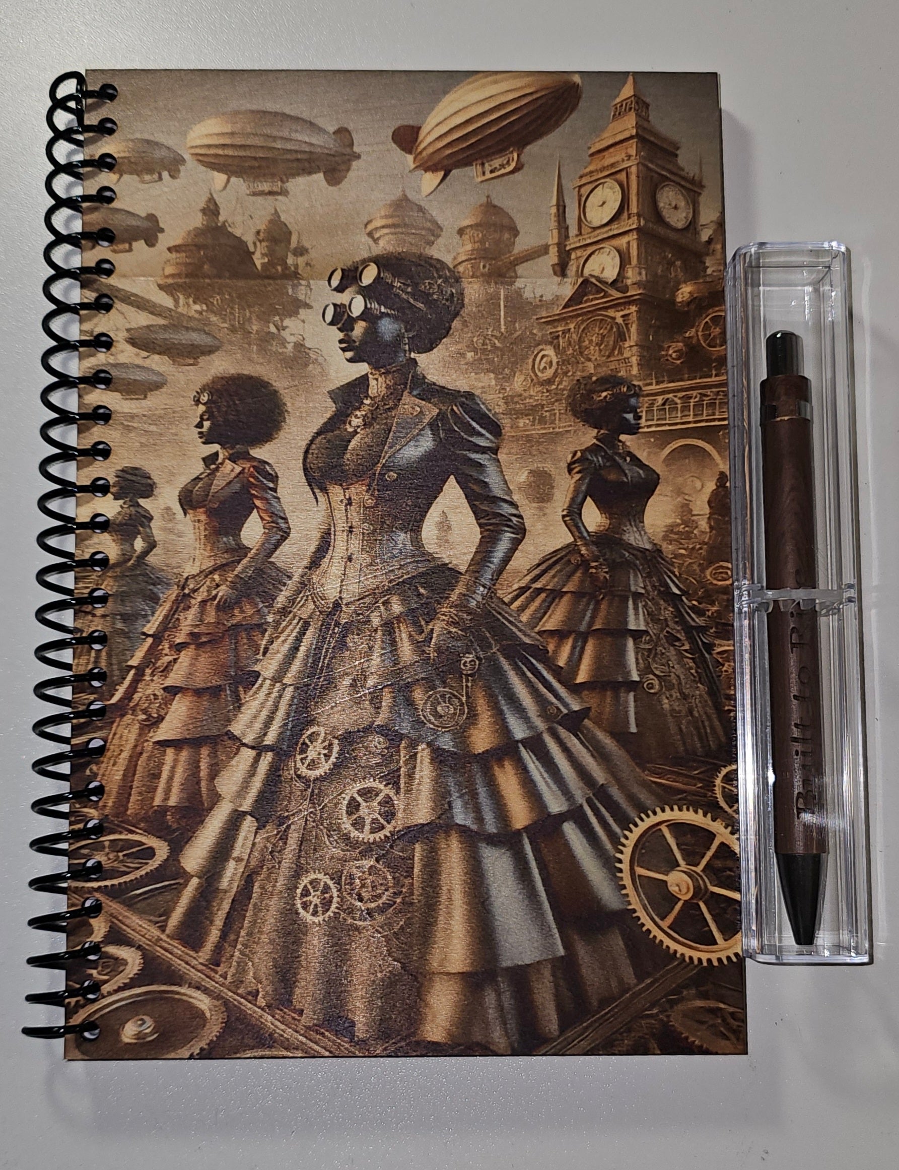 Wood-Covered Notebook & Pen Set (Built to Rise) Women