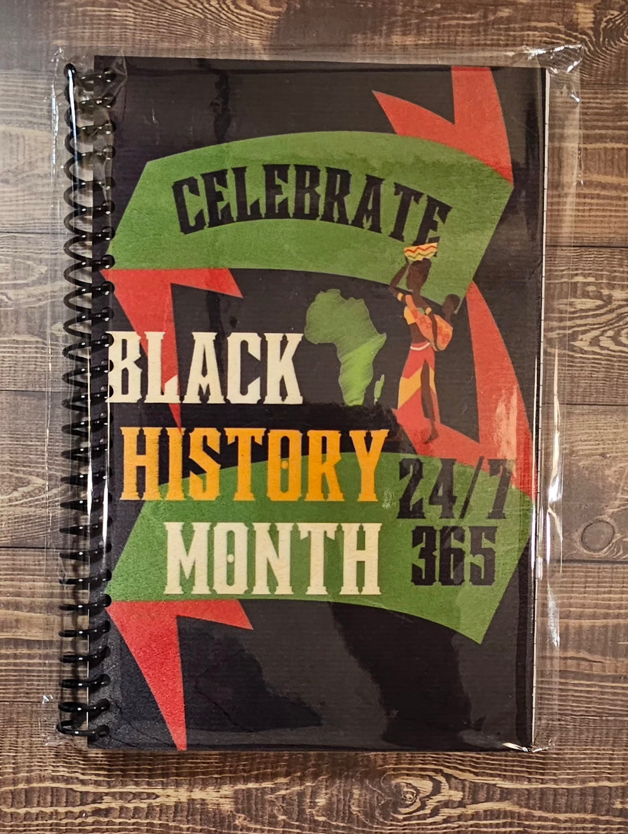 Wood-Covered Notebook - Black History 24/7