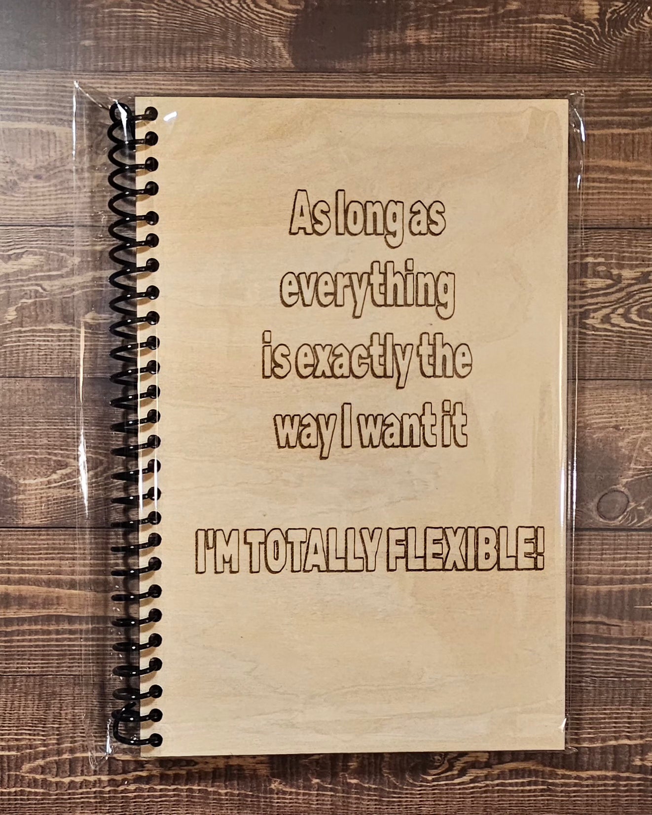Wood-Covered Notebook - I'm totally flexible
