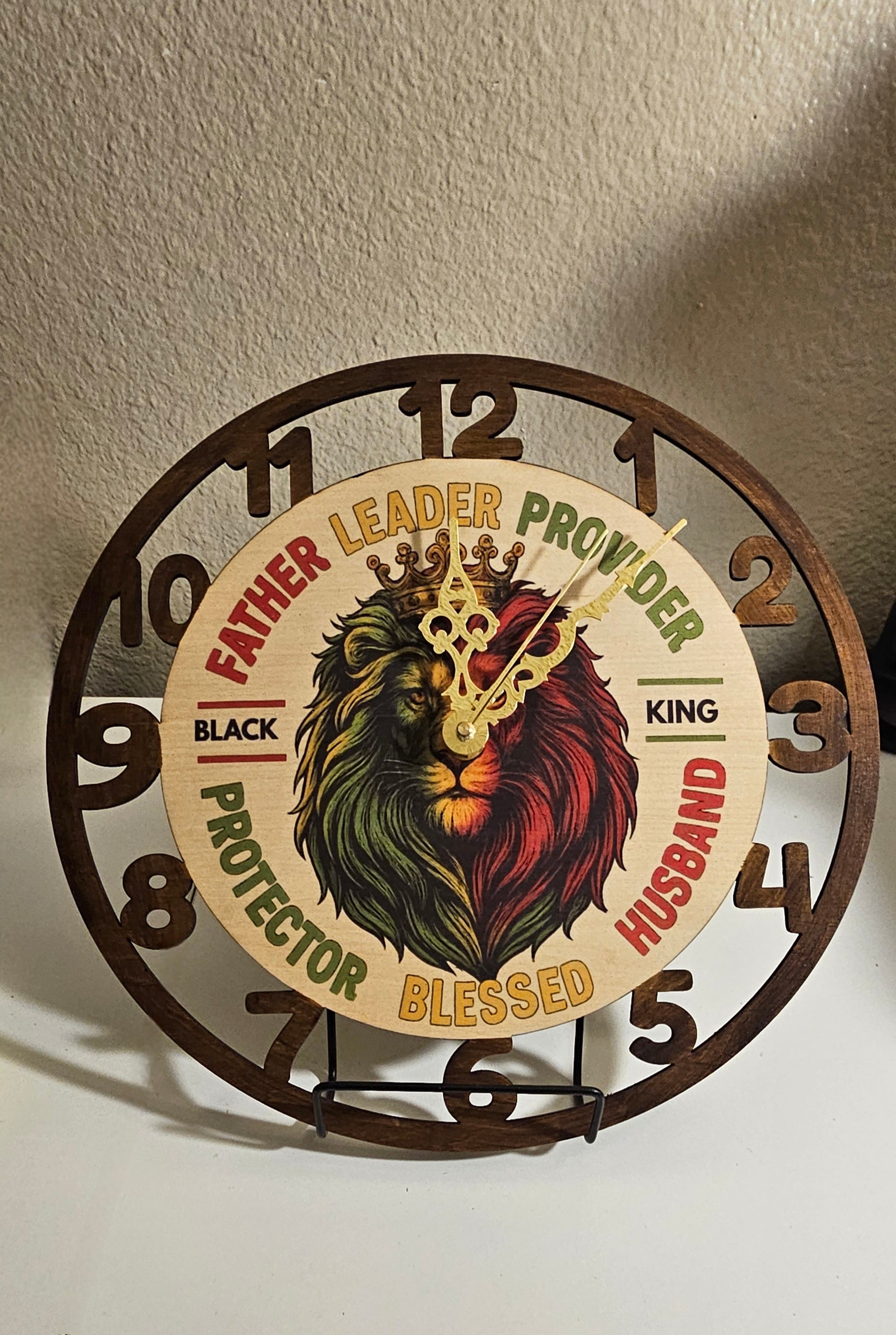 Father/Lion Clock
