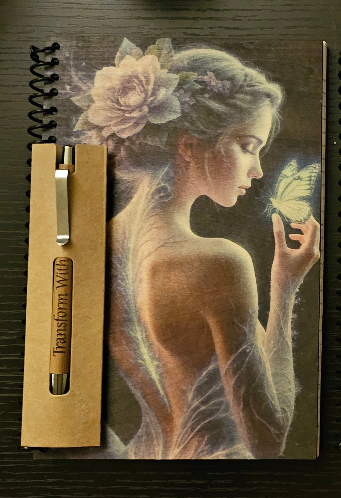 Wood-Covered Notebook & Pen Set (Transform with Grace)