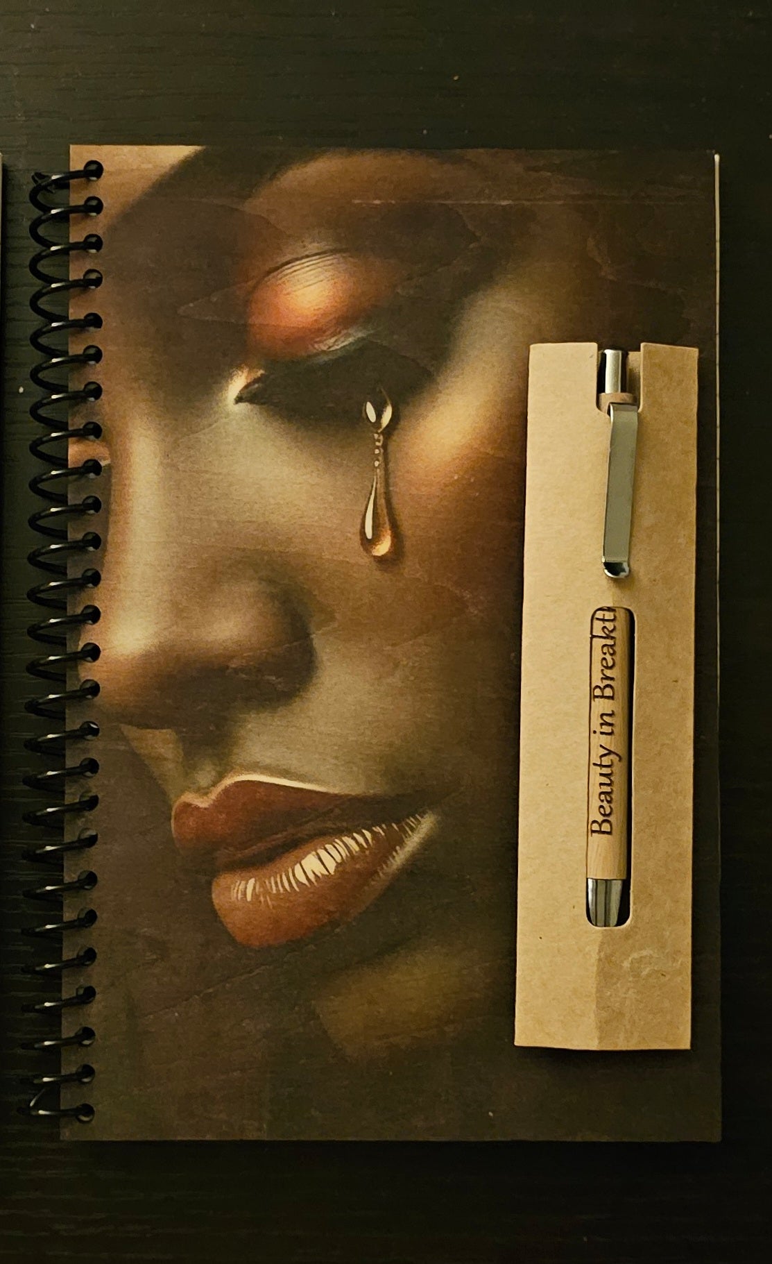 Wood-Covered Notebook & Pen Set (Beauty in Breakthrough)