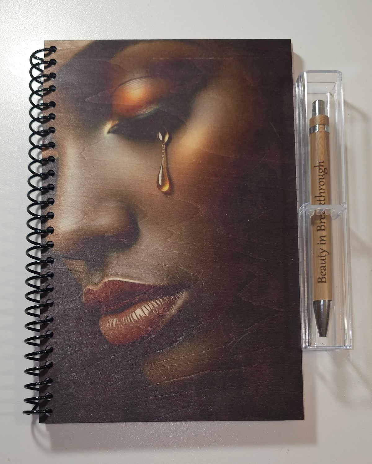 Wood-Covered Notebook & Pen Set (Beauty in Breakthrough)