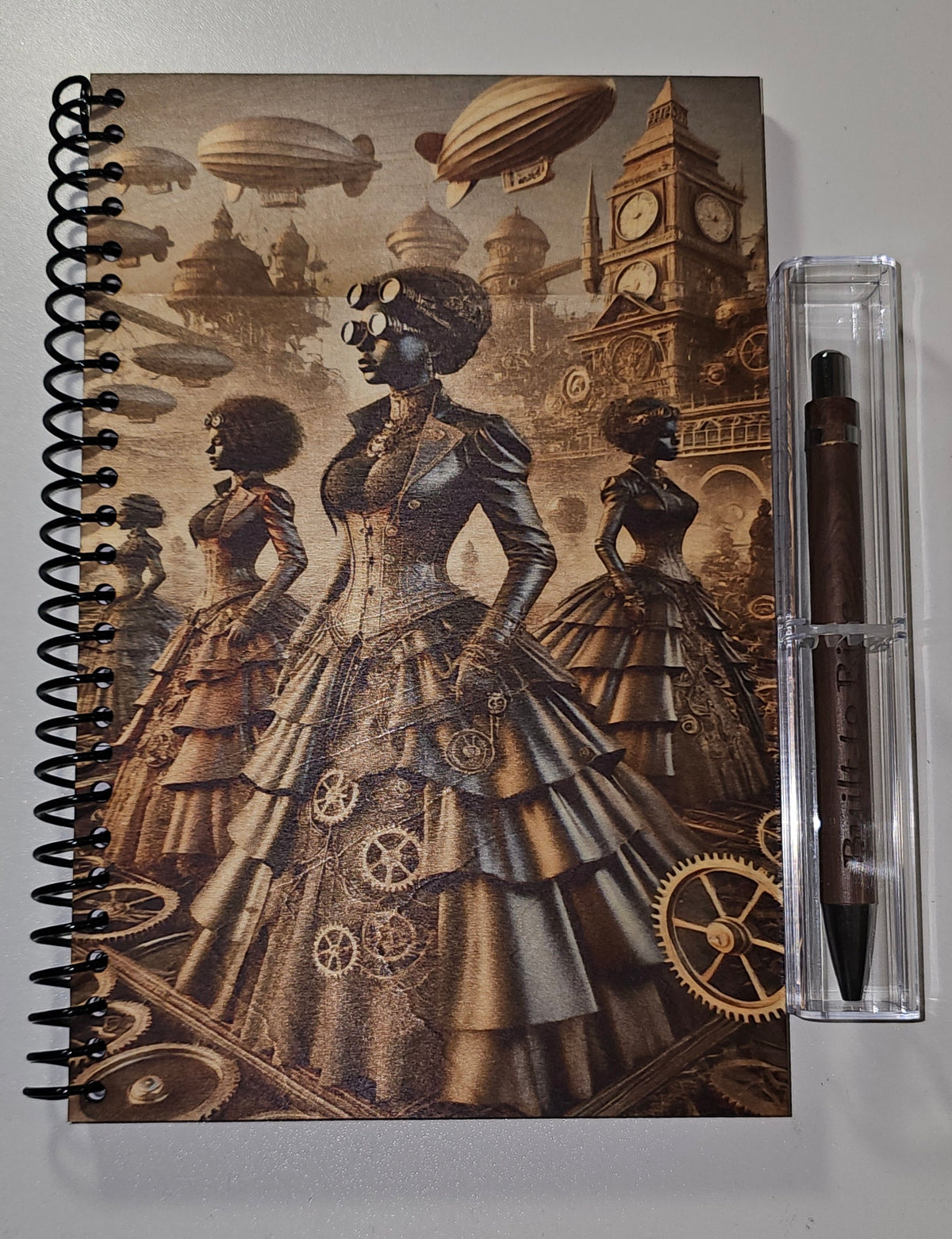 Wood-Covered Notebook & Pen Set (Built to Rise) Women